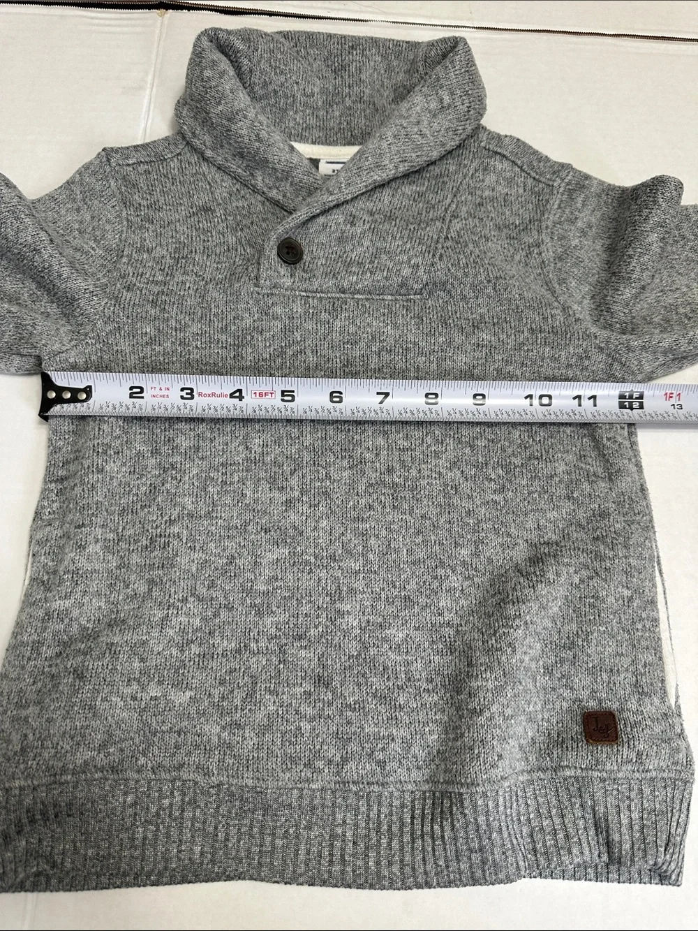 Janie and Jack Shawl Collar Sweater Gray Pullover Long Sleeve Size 2T Unisex - Picture 8 of 9